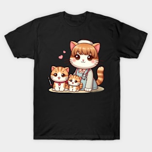 Whisker Wit: Chronicles of a Funny Cute Cat Mom T-Shirt